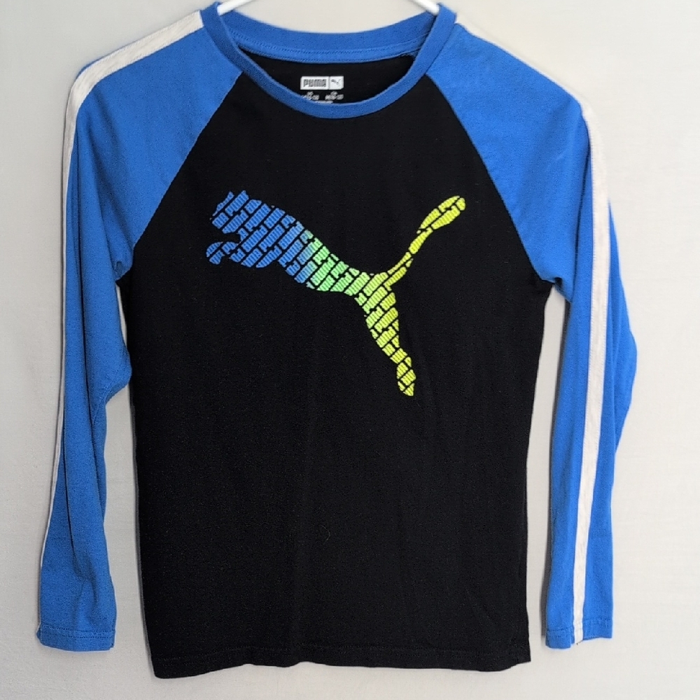 Puma Kids Long Sleeve Shirt - Blue and Black